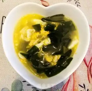 Make Sea belt sprouts, egg soup step 4