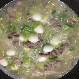 Make The gravy soup in quail eggs step 8