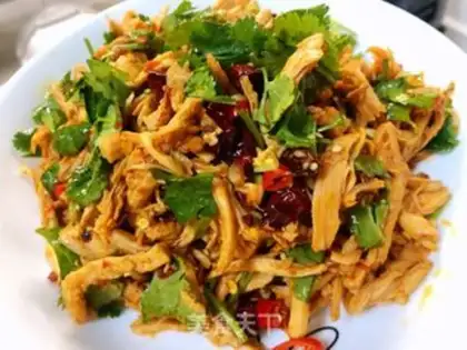 Make Spicy chicken silk step 9
