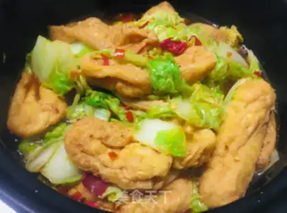 Make The cabbage boils tofu step 2