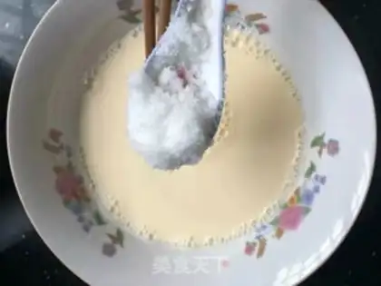 Make Banana milk and eggs step 2