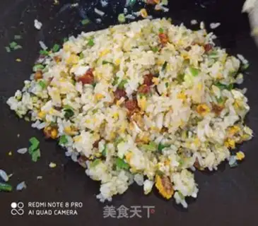 Make Cream sausage egg fried rice step 8