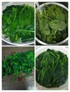 Make Golden fungus spinach step 2