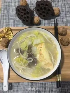 Make The soup for mushrooms and egg dumplings step 9
