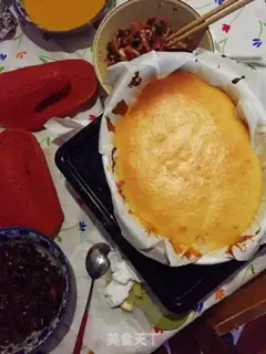 Make Pumping eggs, honeydew cake step 4