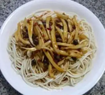 Make Beef sauce, white silk, noodle step 14