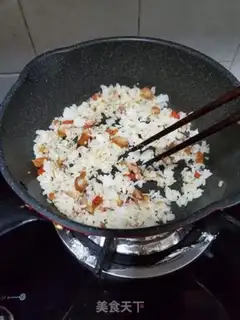 Make Eel fried rice step 4