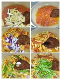 Make Tomato fried tofu step 3
