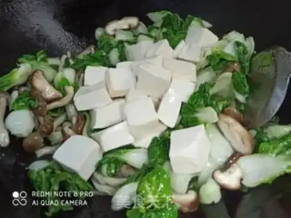 Make Crab mushrooms, tofu green step 5
