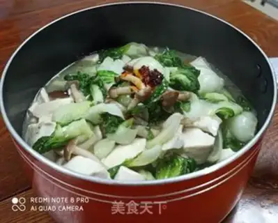 Make Crab mushrooms, tofu green step 8