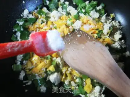 Make Pyramid duck eggs for fried tofu step 9