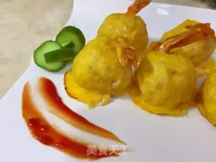 Make Money rolls the golden shrimp ball step 5