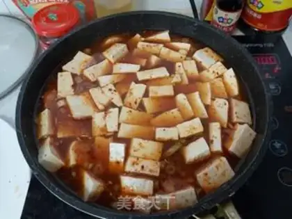 Make Spicy tofu step 7