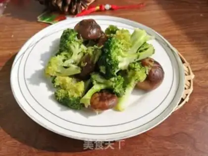 Make Fry mushrooms and broccoli step 3