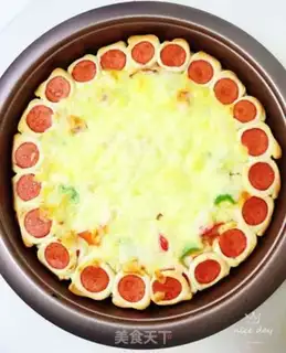 Make Bacon pizza by ham step 18