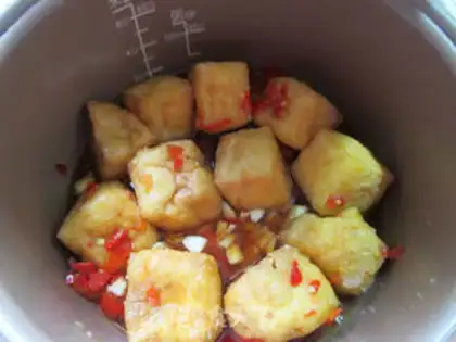 Make Fish oil tofu step 9