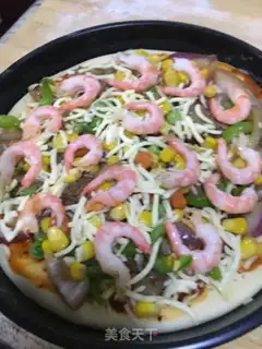 Make Sweet shrimp pizza step 25