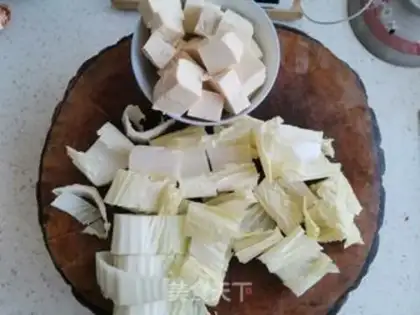 Make Tofu spicy cabbage step 1
