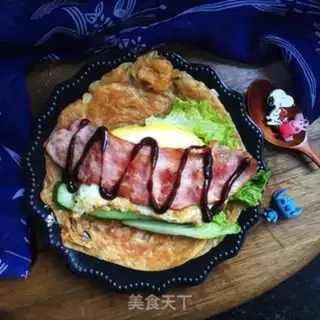 Make Bacon egg grab cake step 6