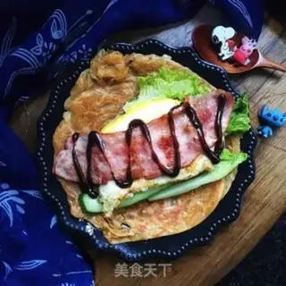 Make Bacon egg grab cake step 8