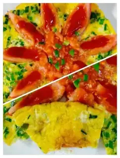 Make Flowers with expensive tomato fried eggs step 5