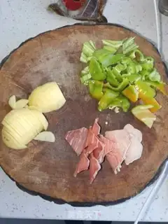 Make Pyramid potatoes step 1