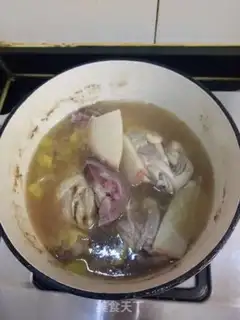 Make Ham scrunch chicken leg step 9