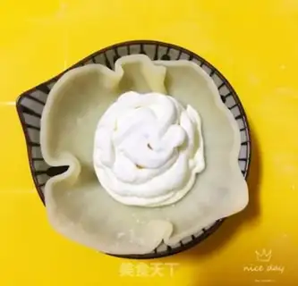 Make Mango cream and snow step 14