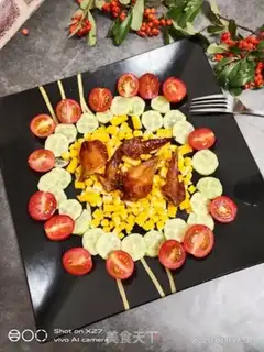 Make Quail salad of corn step 2