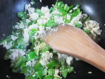Make Pyramid duck eggs for fried tofu step 6