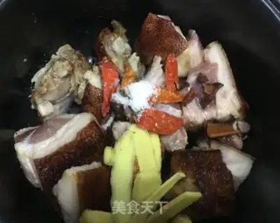 Make Red burning pig hoof step 2
