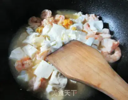 Make Shrimp duck eggs and tofu step 10