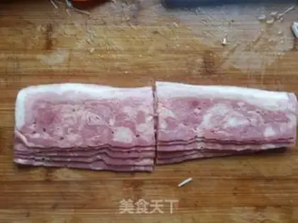Make Bacon pins and mushrooms step 1