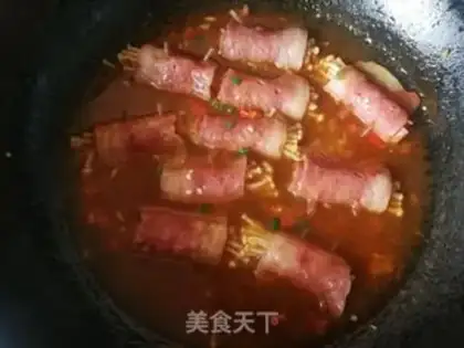 Make Bacon pins and mushrooms step 16
