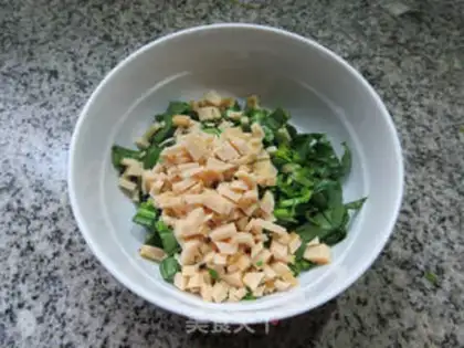 Make Fish tofu spinach omelet step 2