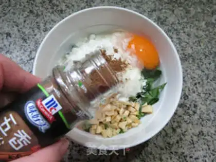 Make Fish tofu spinach omelet step 6