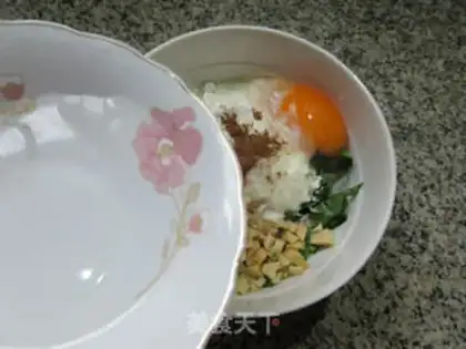 Make Fish tofu spinach omelet step 7