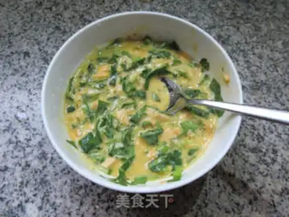 Make Fish tofu spinach omelet step 8