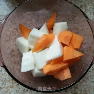Make Caramel carrots and rice porridge step 1