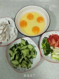 Make Egg-apricot cucumber step 2