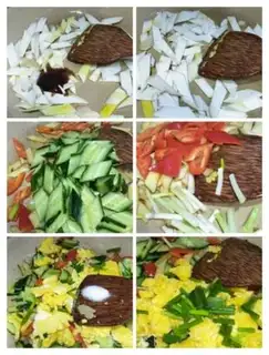 Make Egg-apricot cucumber step 4