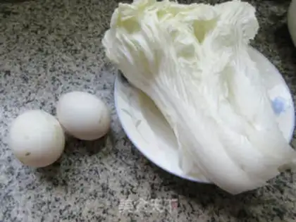 Make Duck egg and cabbage step 0