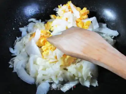 Make Duck egg and cabbage step 5