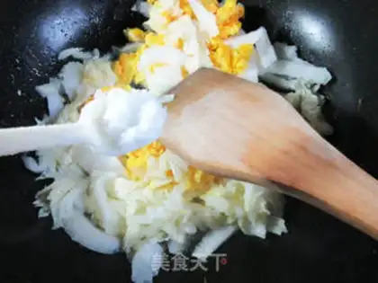 Make Duck egg and cabbage step 6