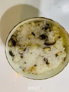 Make Dried rice for mushrooms step 4