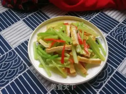 Make Celery fried tofu step 8