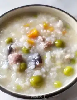 Make Porridge of mushroom beef peas step 4