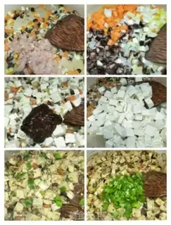 Make Tofu sauce with meat step 3