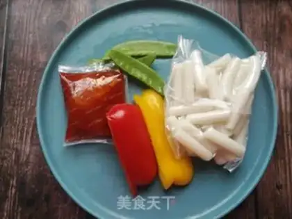 Make Hot fried rice cake step 1