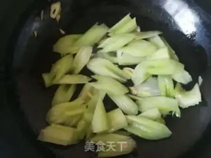 Make Celery fried sausage step 6